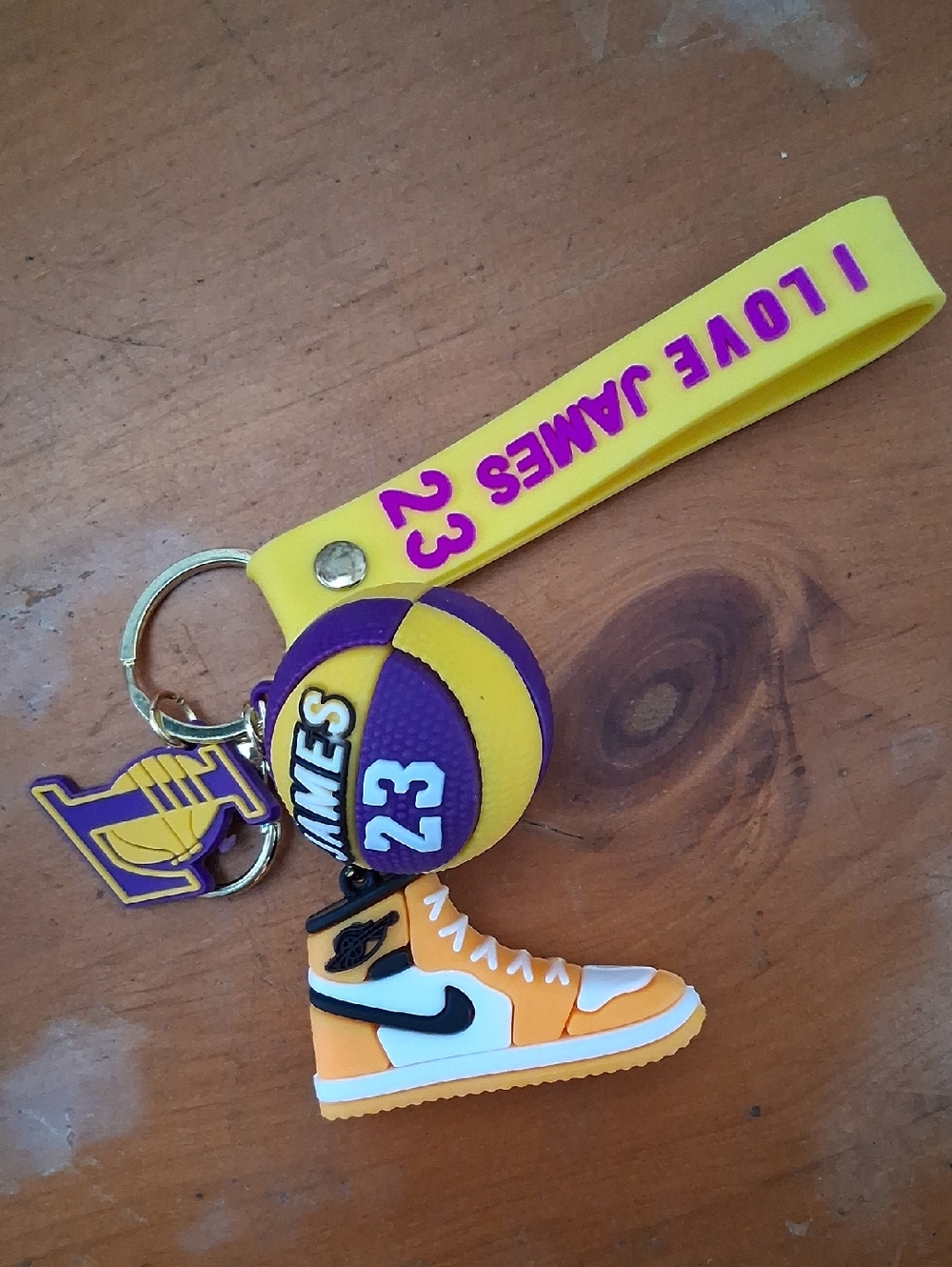 Nike Yellow & Purple LAKERS #23 JAMES. NWT
